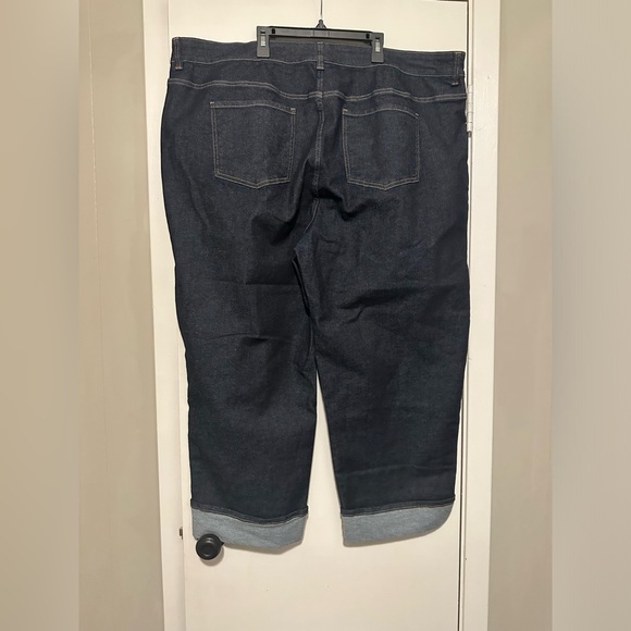 Universal Standard Stevie High Rise Cuffed Straight Jeans dark indigo size 26 - Picture 6 of 11